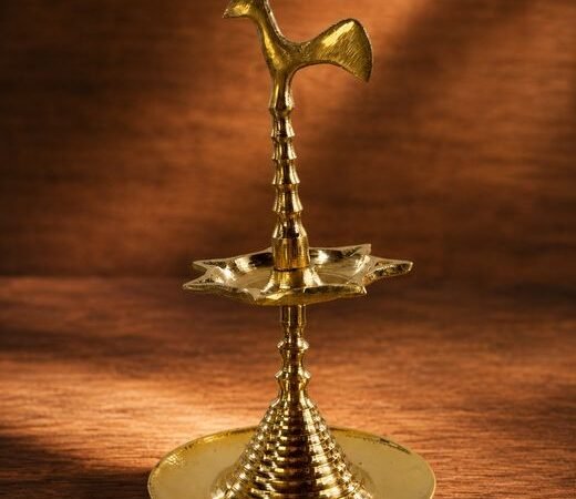 Brass Table Top Oil Lamp (Small)