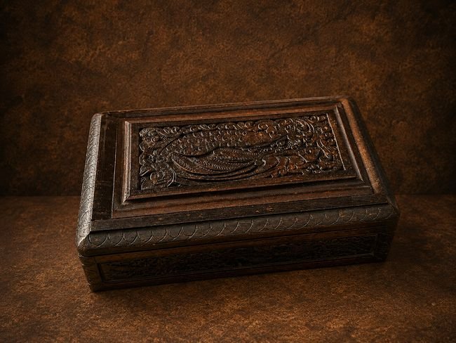 Carved Wooden Secret Box