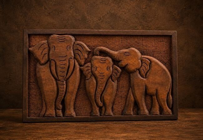 Carved Wooden Wall Plaque I