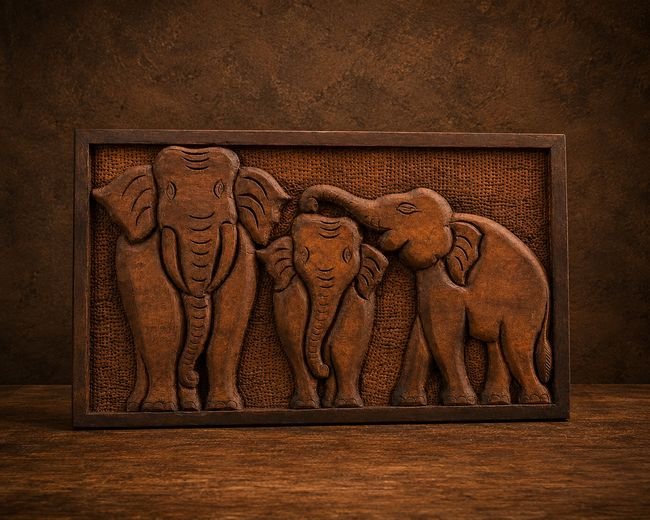 Carved Wooden Wall Plaque I