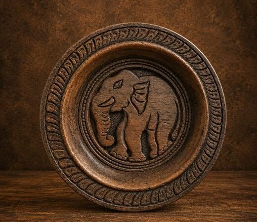 Carved Wooden Wall Plaque II