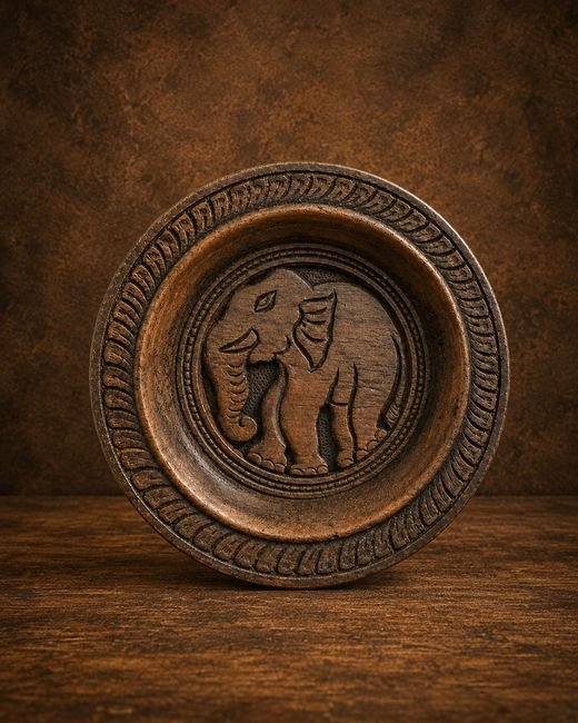 Carved Wooden Wall Plaque II