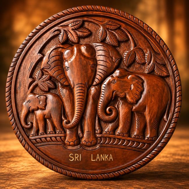 Carved Wooden Wall Plaque III